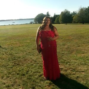 ASOS Curve Red Wedding Dress